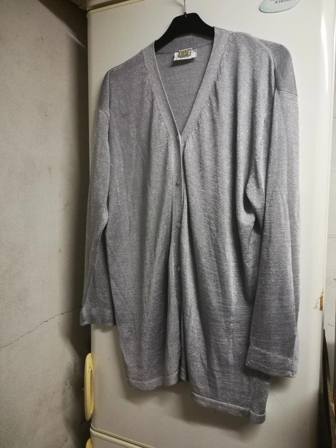 Lichte zilvergrijze vest met lange mouwen maat EUR T.XXL (onvolkomenheden) – photo 7